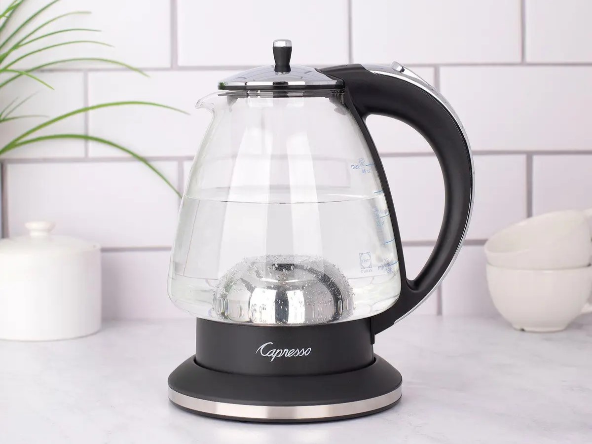 Topwit Electric Kettle Water Heater Boiler, Glass Cordless Tea Kettle 2 Liter with LED Light, Stainless Steel Inner Lid and Bottom, Fast Heating with