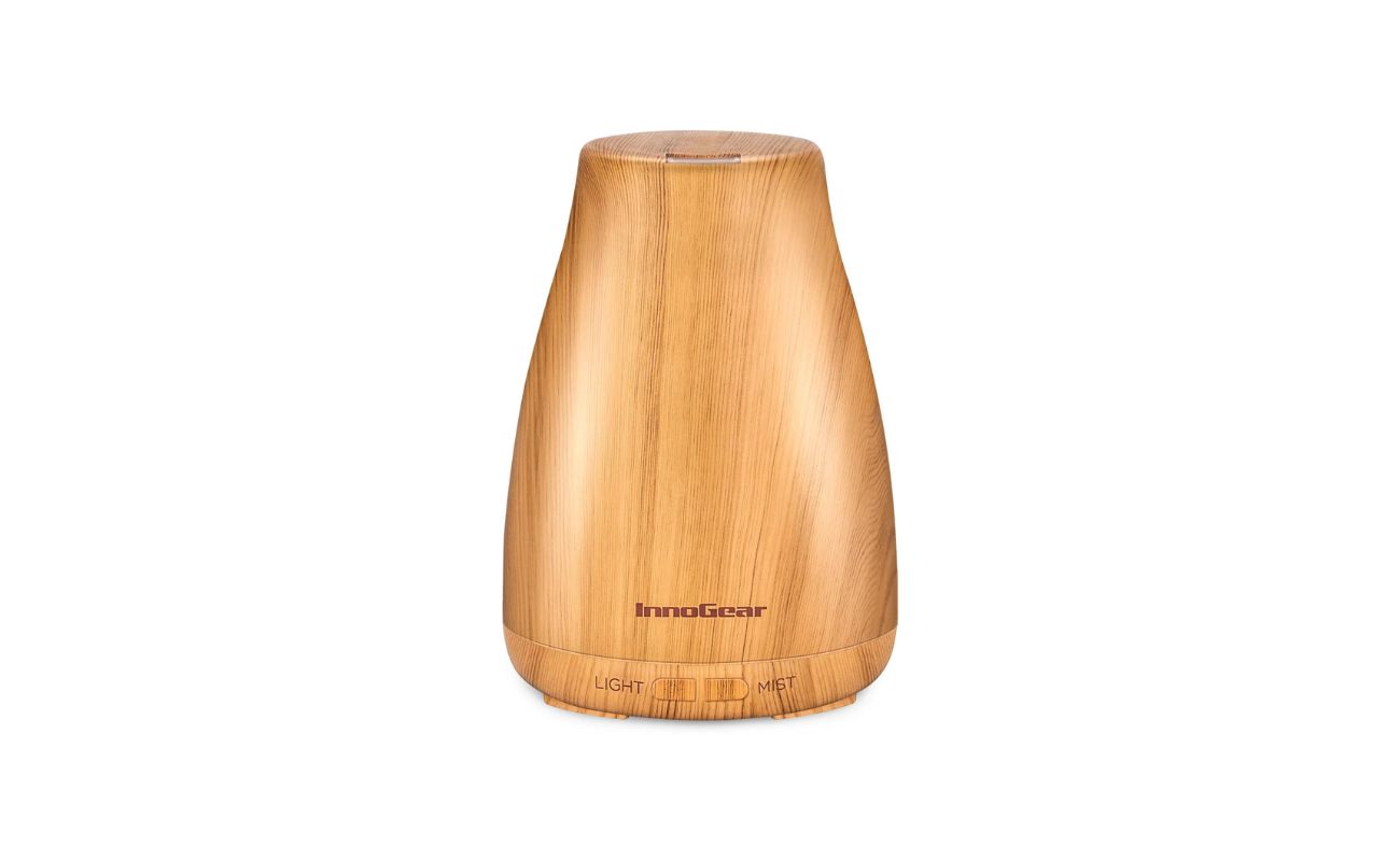InnoGear 100ml Upgraded Essential Oil Diffuser & 150ml Ceramic Diffuser  Stone Oil Diffuser, Cool Mist Humidifier with 7 Colors Lights 2 Mist Mode