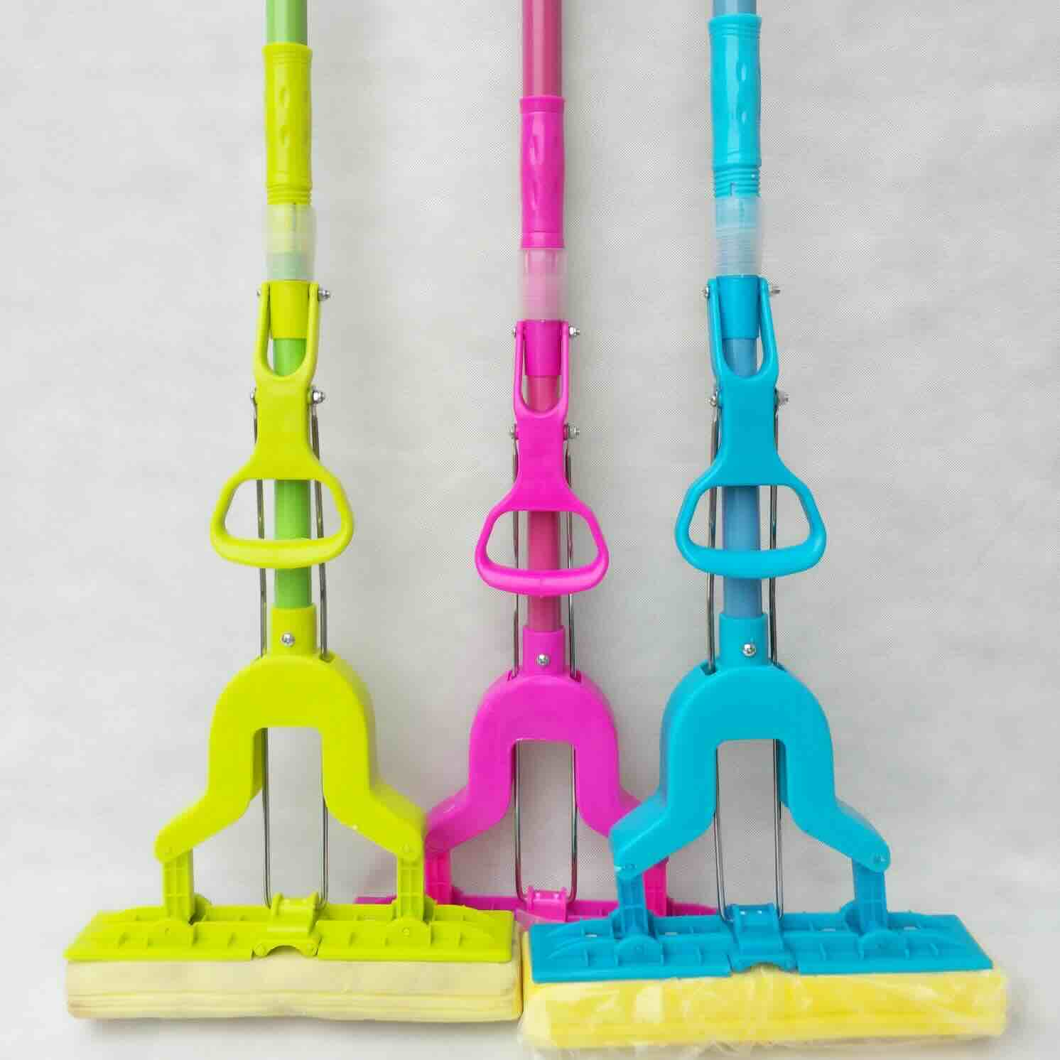 Easy Squeeze Mop , Mini Mop , Small Mops for Small Areas which Includes 2  Sponge Heads. Sponge