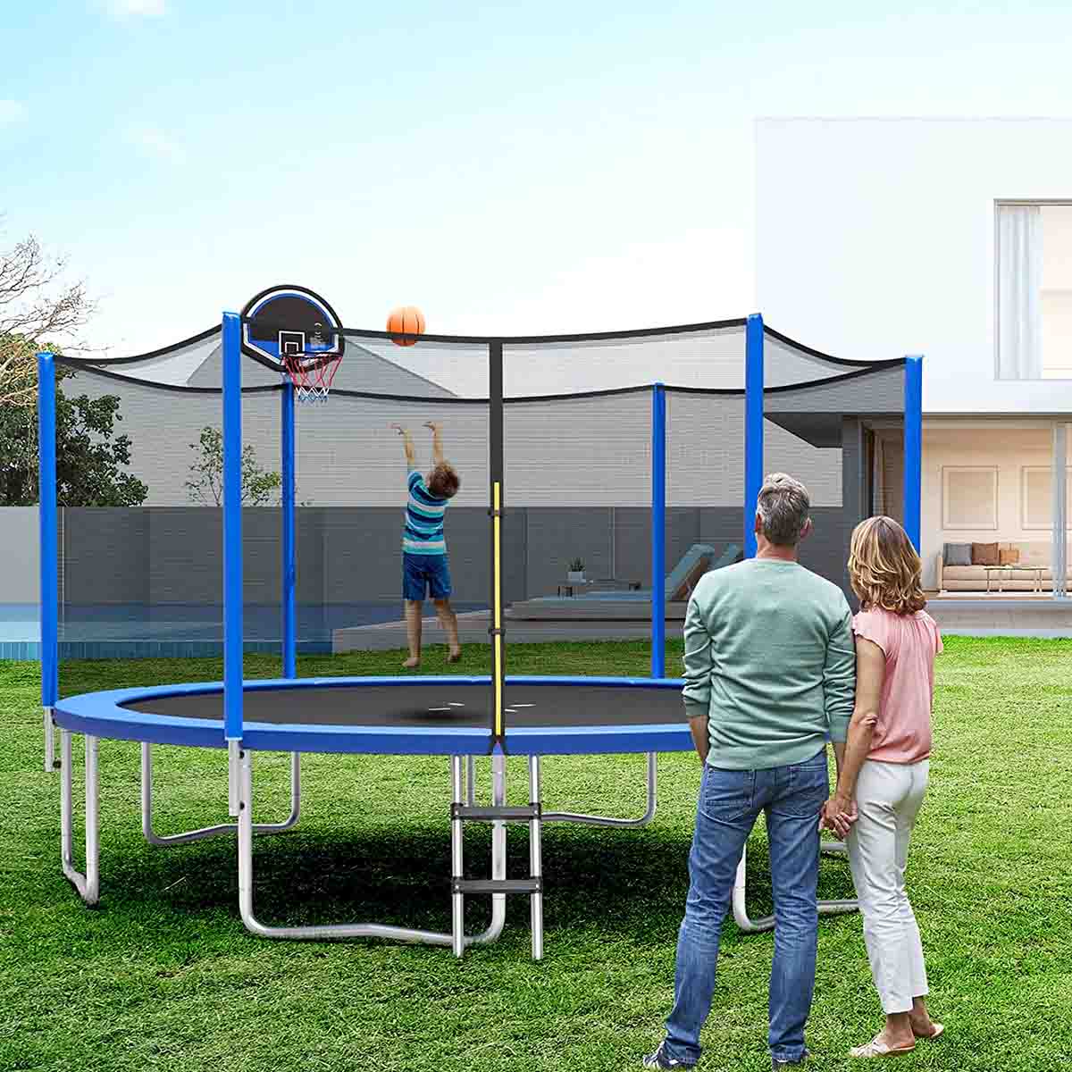 12 Best Trampoline With Basketball Hoop And Enclosure For 2024