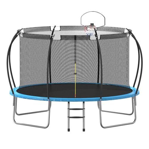 12ft Trampoline with Basketball Hoop