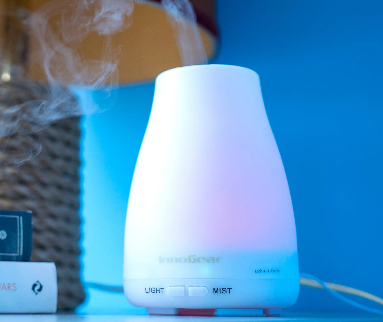 InnoGear Essential Oil Diffuser, Upgraded Diffusers for Essential Oils Aromatherapy Diffuser Cool Mist Humidifier with 7 Colors Lights 2 Mist Mode