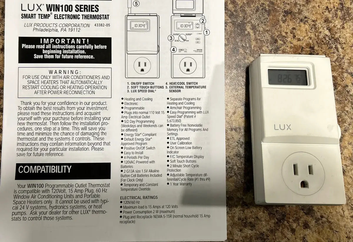 14 Amazing Lux Win100 Heating & Cooling Programmable Outlet Thermostat For 2024