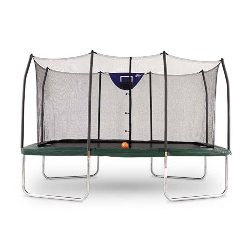 14FT Rectangle Outdoor Trampoline for Kids with Enclosure Net