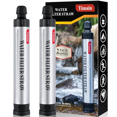 2 Pack Timain Water Filter Straw