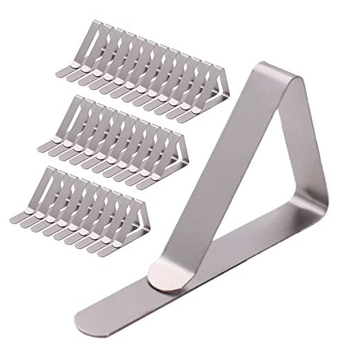 Stainless Steel Tablecloth Clips: Reusable, Rust Proof, 32 Pack