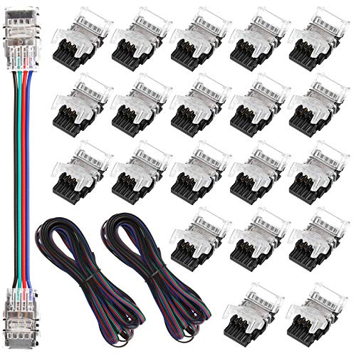 4 Pin LED Light Strip Connectors with Extension Cables