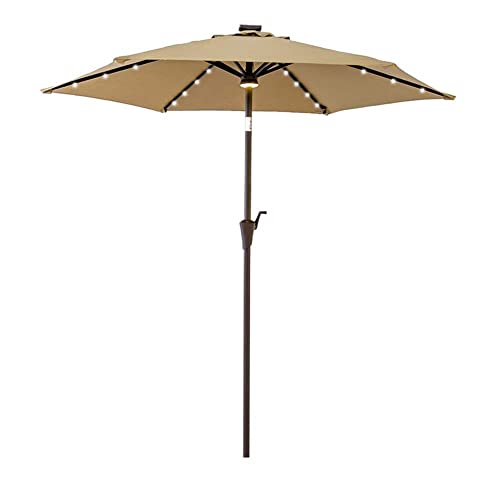 7.5 ft Solar Powered Patio Table Umbrella