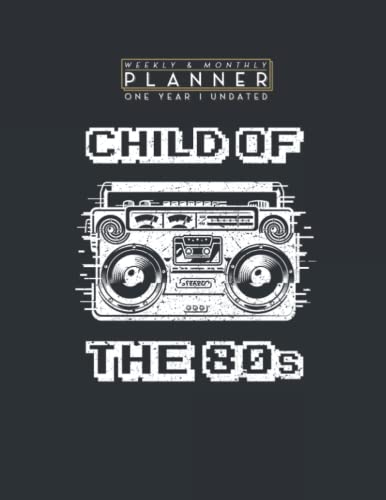 80s Retro Boombox Pixel Planner