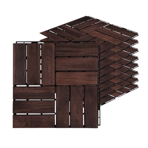 Acacia Hardwood Interlocking Deck Tiles