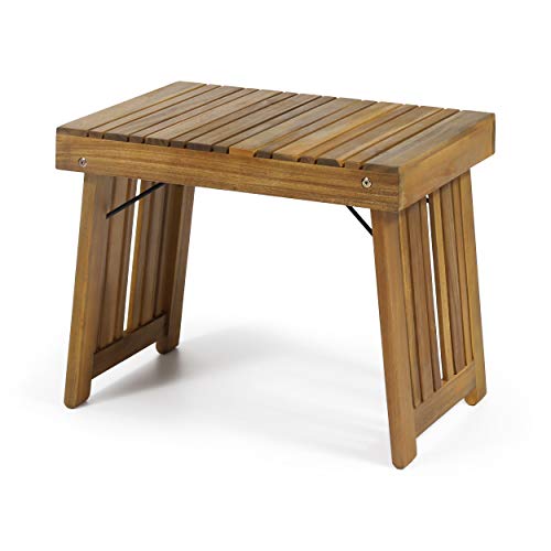 Acacia Wood Folding Side Table