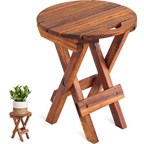 Acacia Wooden Small Patio Table