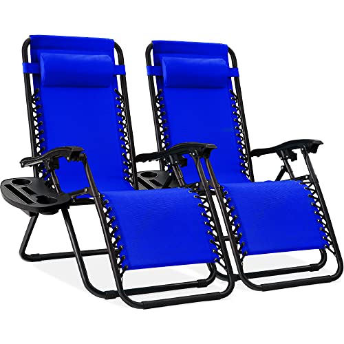 Adjustable Zero Gravity Lounge Chair, Cobalt Blue
