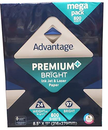 Advantage Premium Bright Inkjet & Laser Paper 800 Sheets, 800 Count