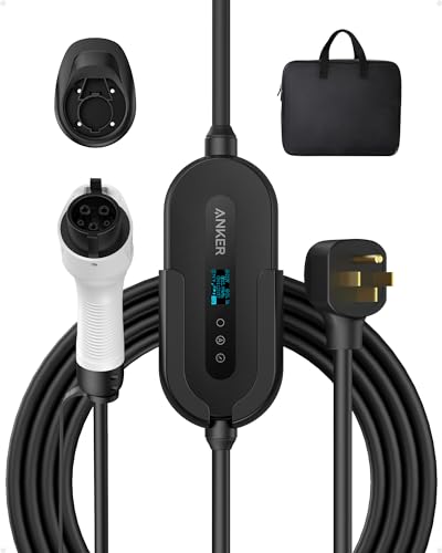 Anker 7.6KW Level 2 EV Charger with J1772 Connector and 25 ft Cable