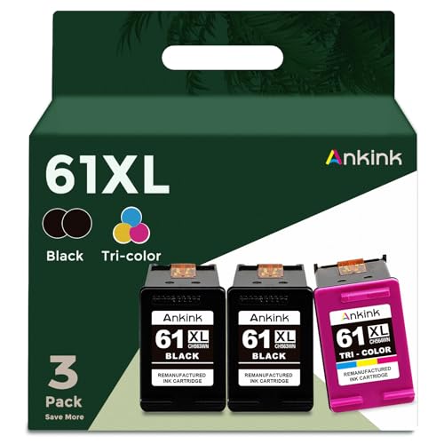 Ankink HP 61XL Ink Cartridge Replacement Combo Pack