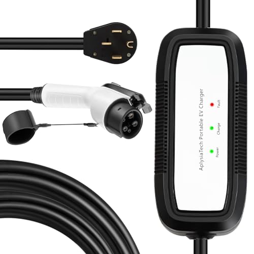 BougeRV Portable EV Charger Cable (16A, 25FT) EVSE Electric Vehicle  Charging Station (NEMA6-20 with Adapter for NEMA5-15)