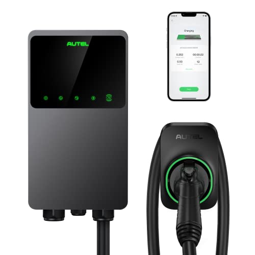 BougeRV 48 Amp EV Charger Level 2, 240V, NEMA14-50P, 11.52KW Max Output  with Adjustable Current and Charging Schedule, Plug-in Electric Vehicle