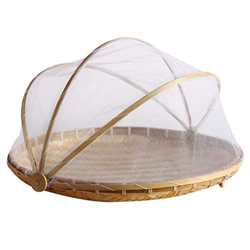 Bamboo Woven Fruit Basket with Net