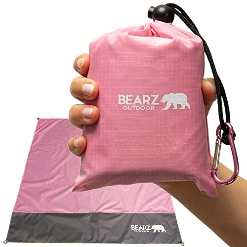 BEARZ Outdoor Waterproof Pocket Blanket - Pink