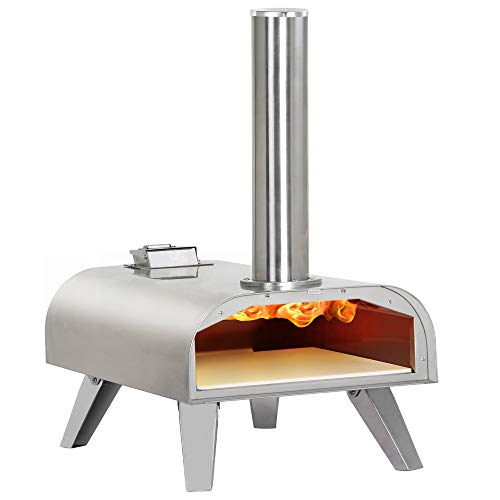 Portable Wood Pellet Pizza Oven - Stainless Steel Grill