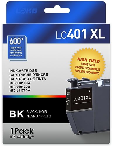 Black LC401XL Ink Cartridges for Brother Printer