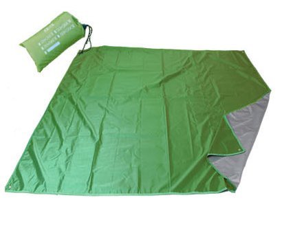 Green Camping Tarp with Carrying Bag, Multifunctional 118" *118"