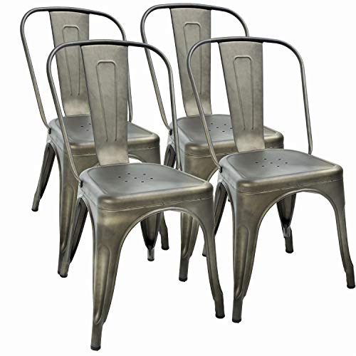 Bronze Indoor Outdoor Patio Stackable Restaurant Chairs