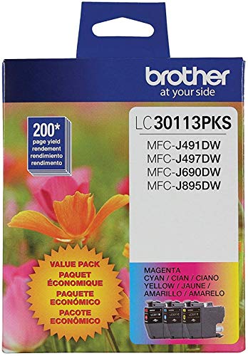 Brother LC30113PKS 3-Pack Ink Cartridges