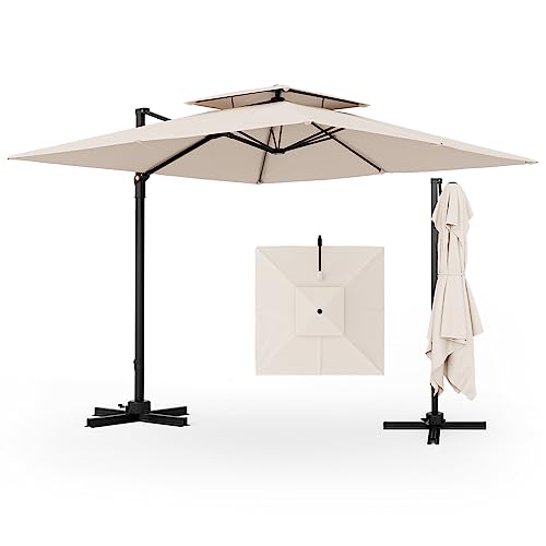 Cantilever Patio Umbrella with 360° Rotation