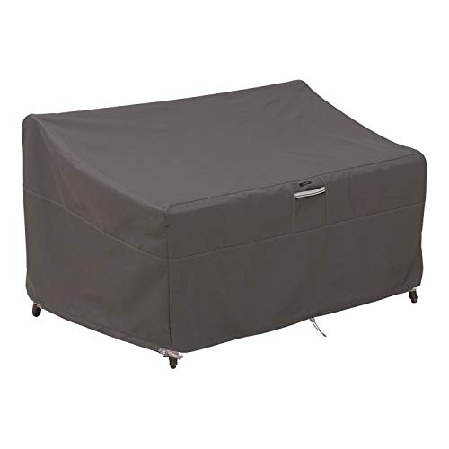 Ravenna Water-Resistant 76 Inch Patio Loveseat Cover, Dark Taupe