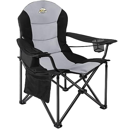Colegence Heavy Duty Folding Camping Chair with Lumbar Support & Cooler Bag