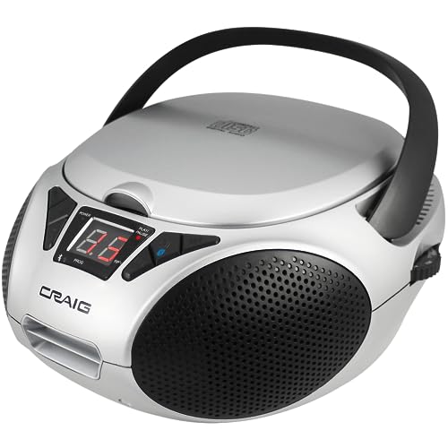 Craig Portable CD Boombox with Bluetooth