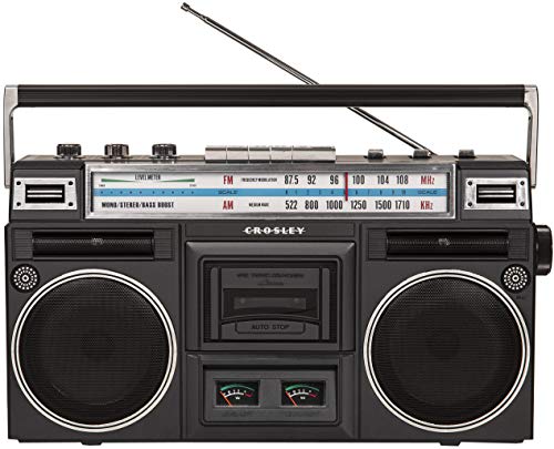 Crosley Retro Bluetooth Boombox with Cassette Player and Radio