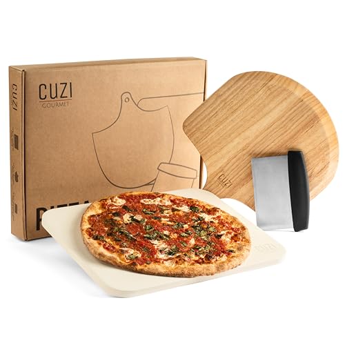 Cuzi Gourmet 3-Piece Pizza Stone Set