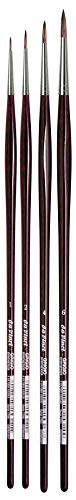 da Vinci Grigio New Wave Synthetics 4 Brush Set, Rounds, Sizes 1, 2, 4 & 6