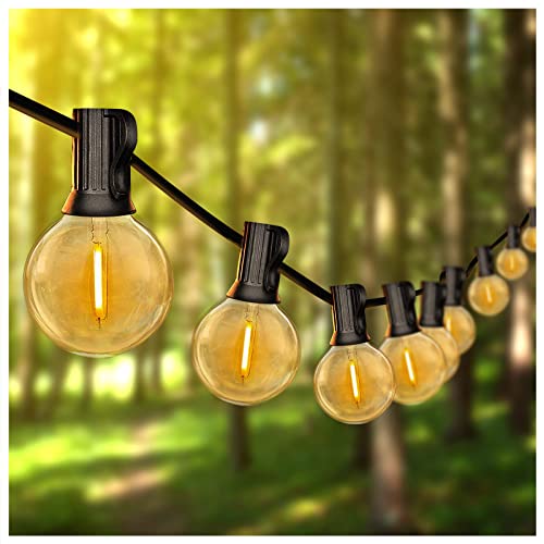 DAYBETTER 100FT Outdoor String Lights with 50 Edison Vintage Bulbs