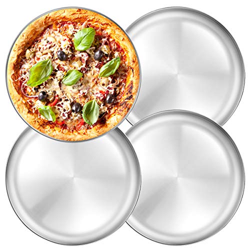 Deedro Stainless Steel Pizza Pan 13½ inch Round Pizza Tray