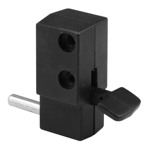 Defender Security S 4041 Black Diecast, Step-On Patio Door Lock (Single Pack)