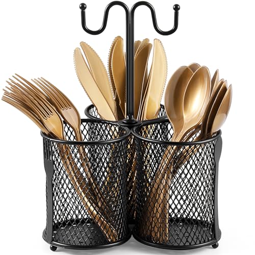 DTICON Silverware Caddy: Modern Kitchen Utensil Holder for Party and Outdoor Use