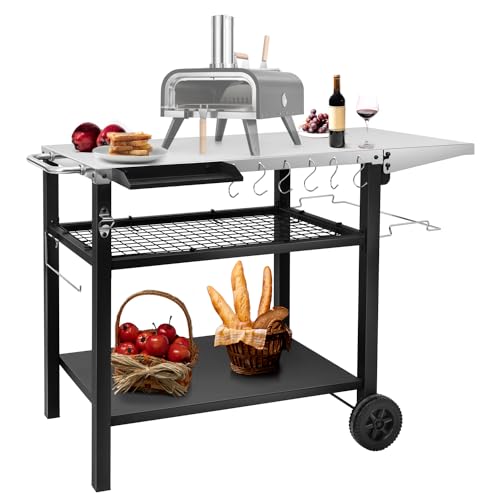 EDOSTORY Outdoor Grill Cart Table