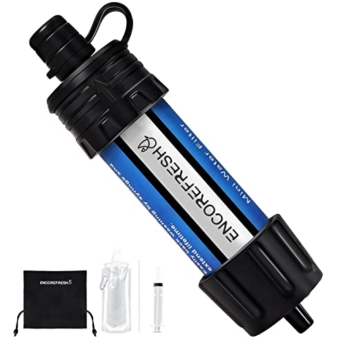 ENCOREFRESH Mini Water Filter Portable Emergency Water Filtration System