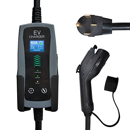 EP Portable EV Charger: 16-40A, 240V, 25ft Cable, Faster Charging Station
