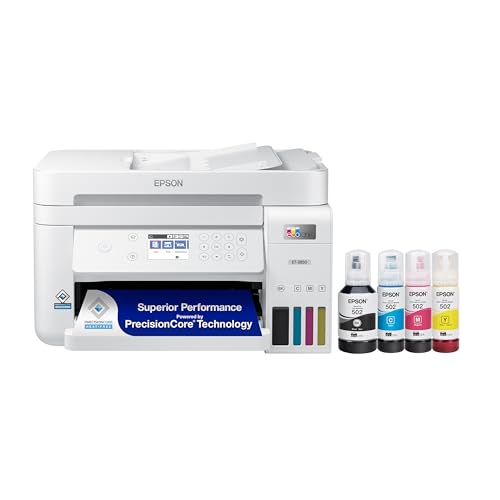 Epson EcoTank ET-3850 All-in-One Color Printer for Home Office