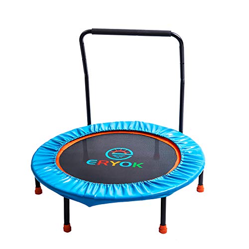 Foldable 36-Inch Kids Trampoline with Handle and Padded Cover