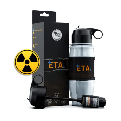 ETA Alkaline Water Filter Bottle for Travel, Camping, Hiking, Backpacking, Emergency, Survival