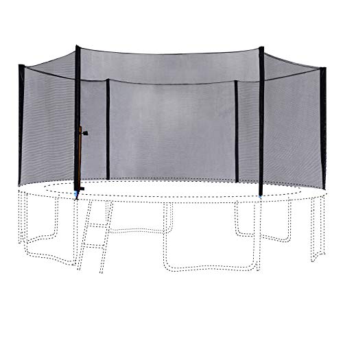 ExacMe 15ft Trampoline Safety Enclosure Net with 6 Poles and Hardware