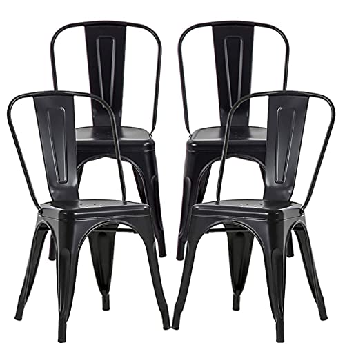 FDW Metal Dining Chairs Set of 4