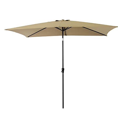 FLAME&SHADE 6.5 x 10 ft Rectangular Patio Umbrella