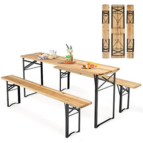 Foldable Picnic Table with Benches